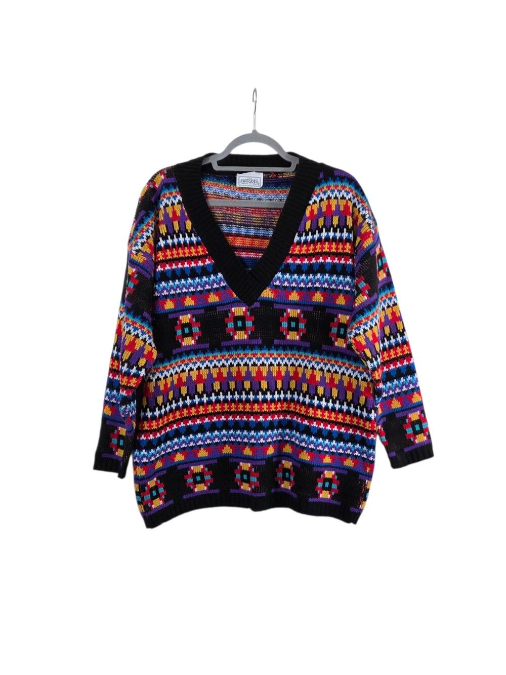 Vintage 80s 90s Retro Oversized Sweater, Size Medium